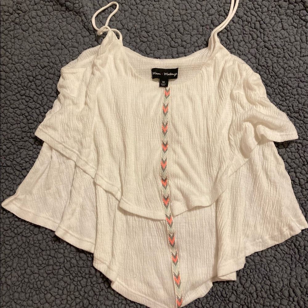 Mason Mackenzie white medium cami/crop top
